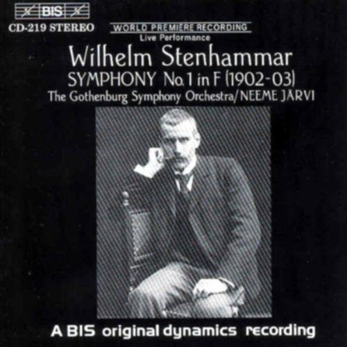 CD cover featuring a black and white portrait of composer Wilhelm Stenhammar.
