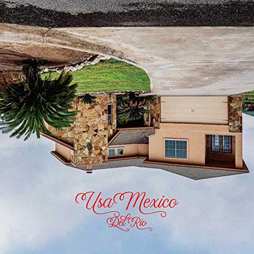 Vinyl album cover depicting a painted house and palm tree scene.