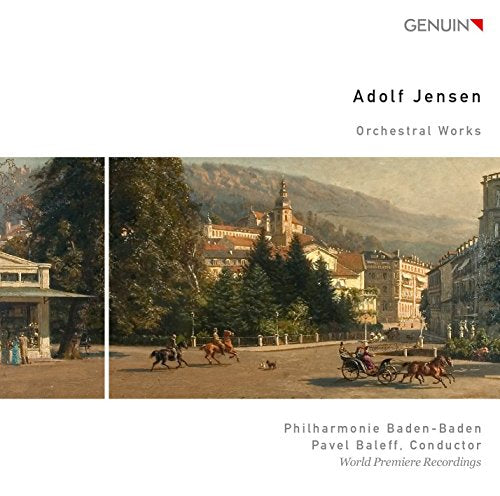 CD cover featuring a 19th-century landscape painting of a town and riders.