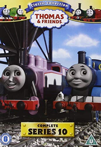 “Thomas & Friends” DVD cover featuring three colorful cartoon trains.