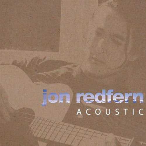 CD cover for Jon Redfern’s “Acoustic” album with guitar and portrait.