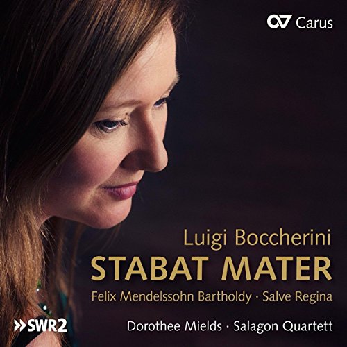 CD cover with a woman's profile and gold text on a black background.