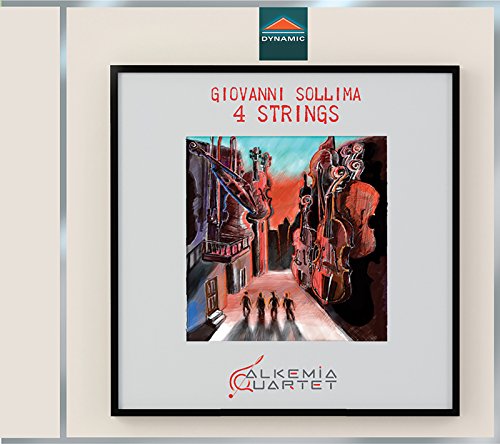 CD cover: painted cellos and figures on a street scene.