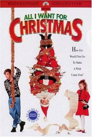 DVD cover for "All I Want For Christmas" featuring children and Santa.