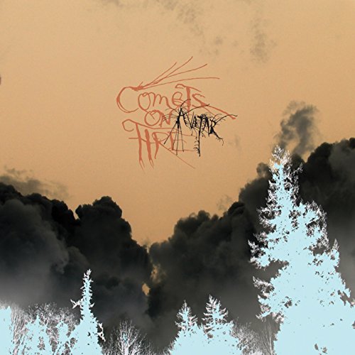 Album cover for Comets On Fire’s “Avatar” with trees and smoky sky.