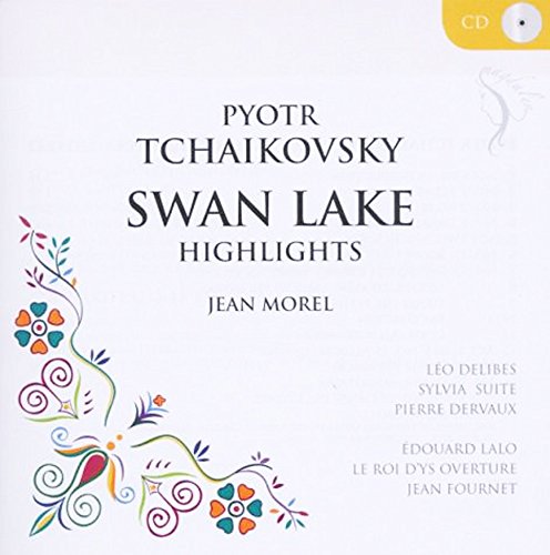 CD cover for “Swan Lake Highlights” by Jean Morel, floral design.