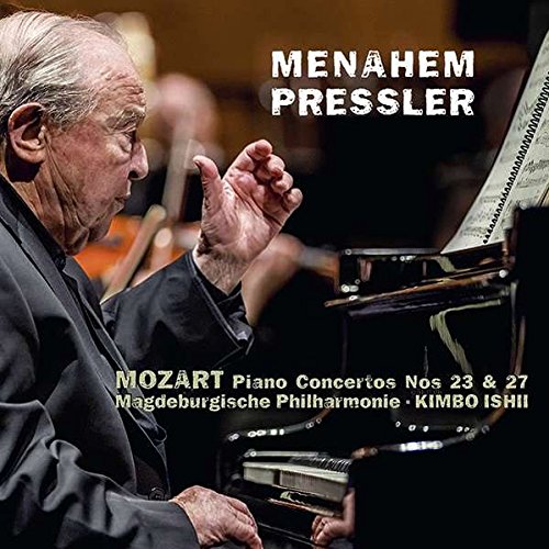 A CD cover featuring a man playing piano, with text overlay.