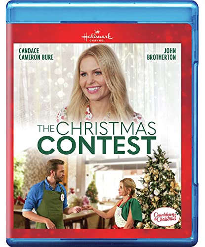 Blu-ray case for "The Christmas Contest" featuring Candace Cameron Bure.