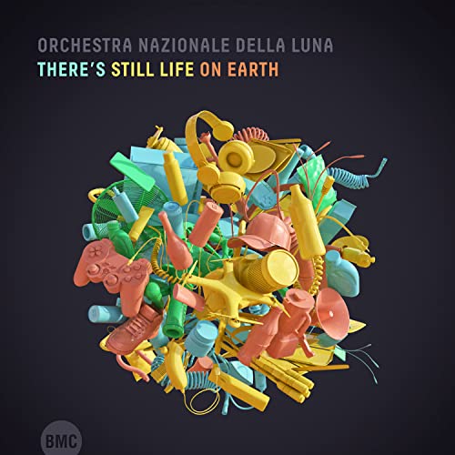 CD cover for Orchestra Nazionale Della Luna, featuring colorful plastic objects.