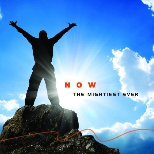 Silhouette of a person standing on a rocky peak with arms raised, against a bright sky.