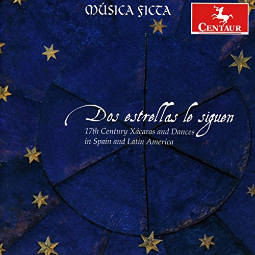 "Blue-toned CD cover with gold stars and white text, featuring 'Musica Ficta' and 'Centaur' logo."