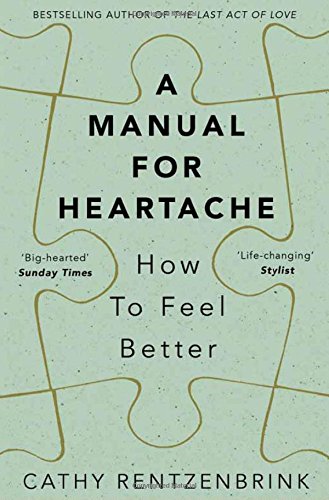"A Manual for Heartache: How to Feel Better" book cover with puzzle design.