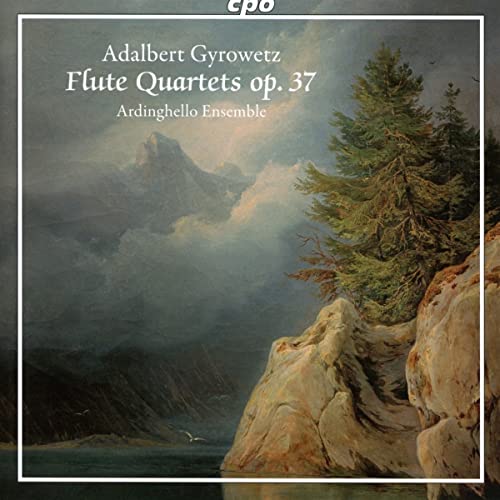 CD cover: mountain landscape painting with text “Gyrowetz Flute Quartets”.