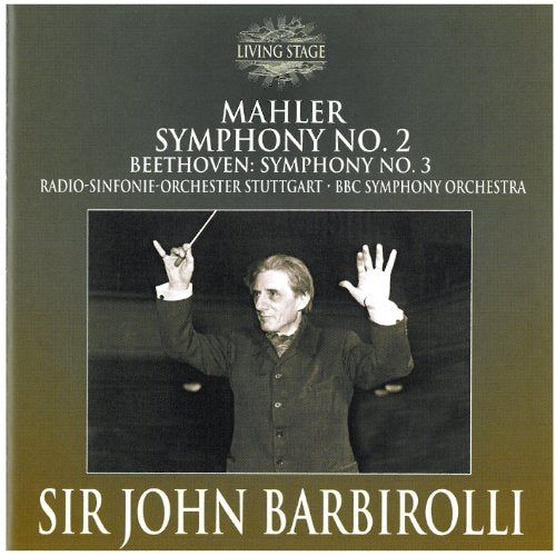 CD cover featuring a black and white photo of a conductor, Sir John Barbirolli.