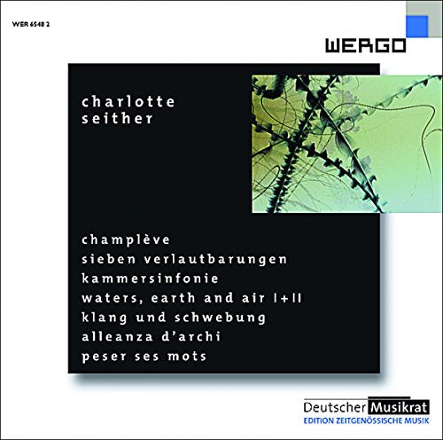"CD cover with black and white design and abstract green image."