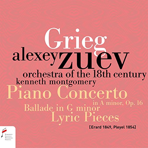 CD cover for Alexey Zuev performing Grieg’s Piano Concerto and Ballade.