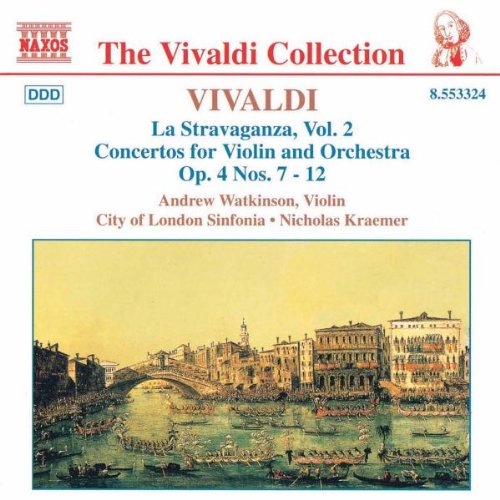 CD cover for Vivaldi’s “La Stravaganza, Vol. 2” with a Venetian canal scene.