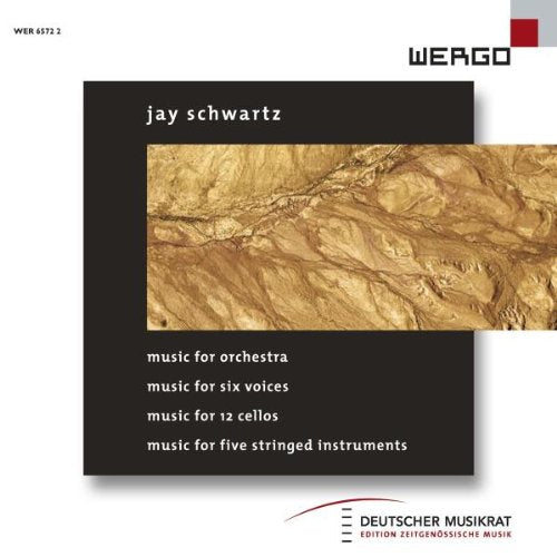 "CD cover with black square, gold marbled image, and white text on white background."