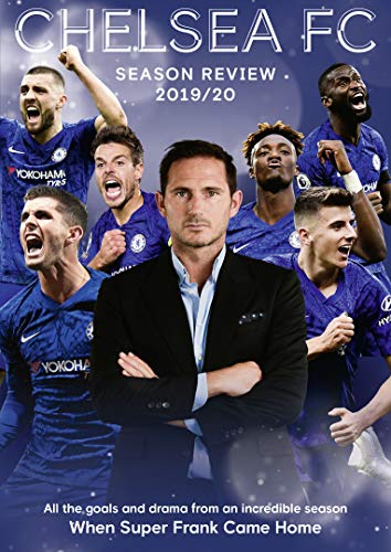 Chelsea FC 2019/20 season review DVD cover featuring players and Frank Lampard.
