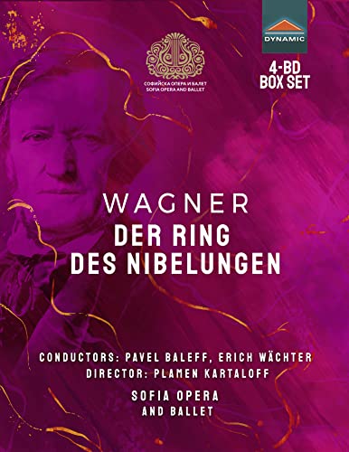 DVD cover for Wagner’s “Der Ring Des Nibelungen” opera, with portrait.