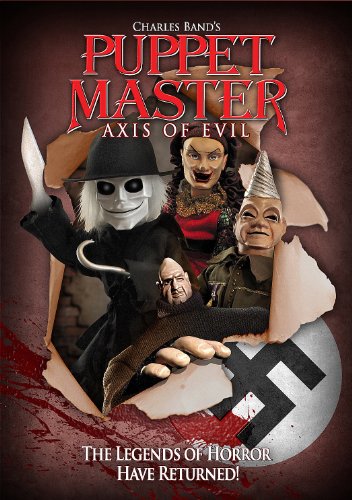 “Puppet Master: Axis of Evil” Blu-ray cover featuring menacing puppets and a swastika.