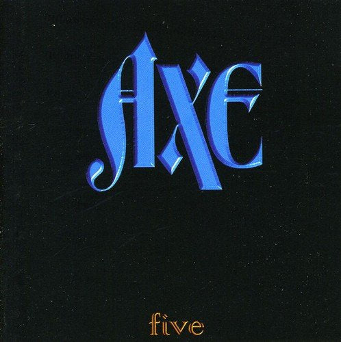 Black CD cover with blue, stylized "Axe" logo and small "five" text.