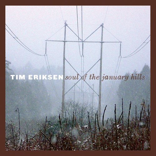 "CD cover with foggy landscape, power lines, and artist name 'Tim Eriksen' in white text."