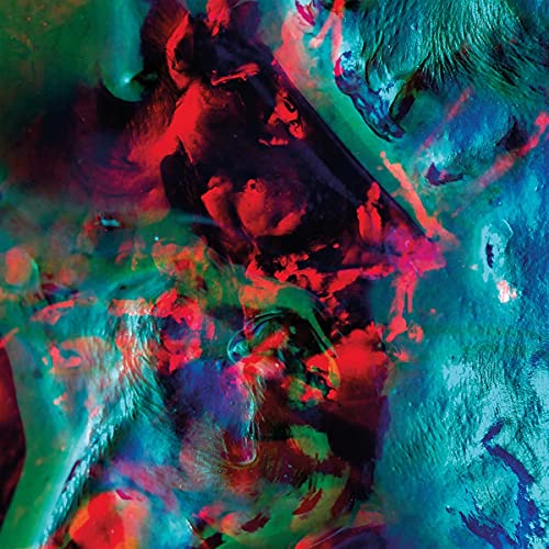 Abstract colorful painting of a face, likely album artwork.