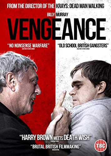 DVD cover for "Vengeance" featuring two men in a tense confrontation.