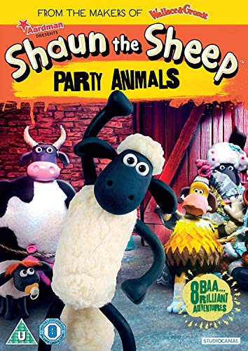 Shaun the Sheep DVD cover featuring clay animation farm animals.