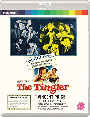 The Tingler" Blu-ray case with a vintage horror movie poster featuring shocked faces.