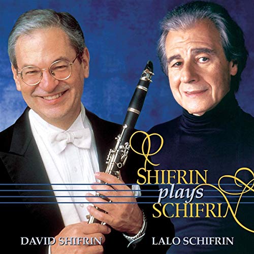 CD cover featuring David and Lalo Schifrin, with a clarinet centered between them.