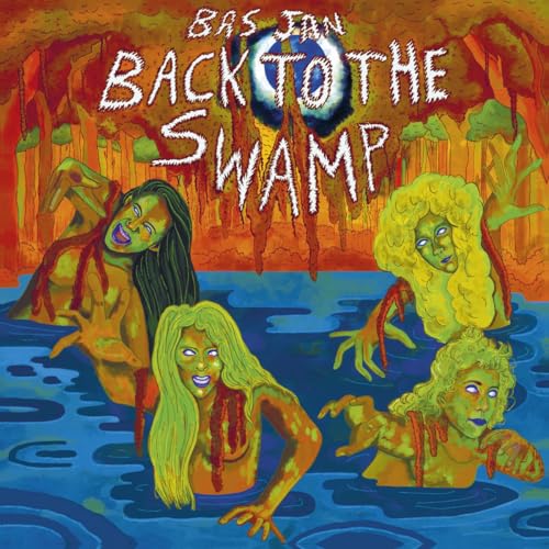 CD cover art: surreal, colorful swamp scene with faces emerging from water.