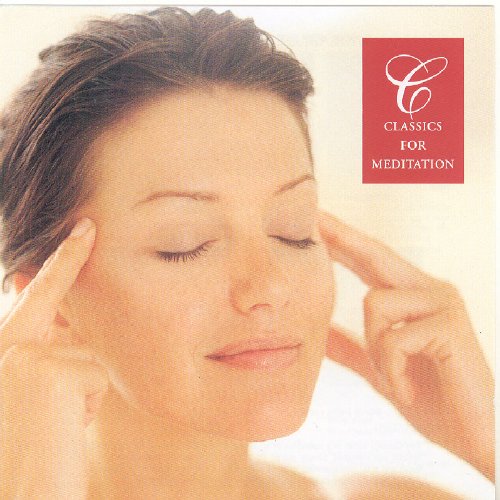 "CD cover with a serene woman meditating and a red 'Classics for Meditation' logo."