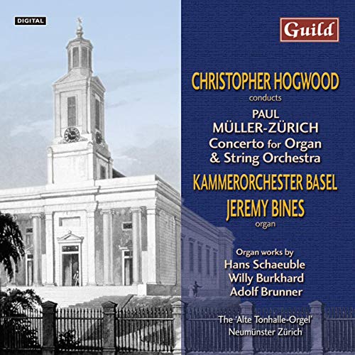 CD cover: church tower, text listing composers and performers.