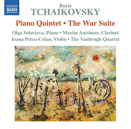 CD cover for Tchaikovsky’s “The War Suite” featuring abstract landscape art.