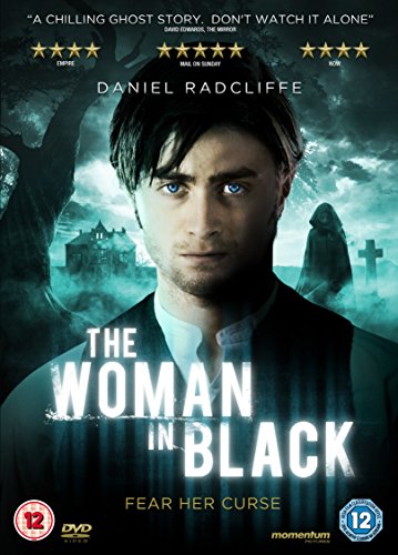DVD cover for "The Woman In Black" featuring Daniel Radcliffe and a ghostly figure.