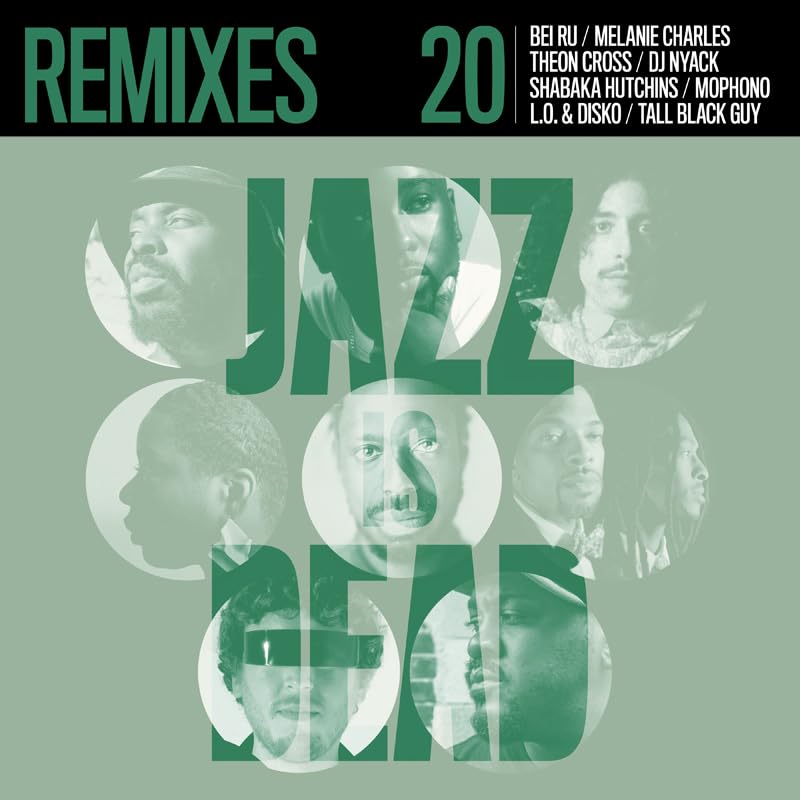 CD cover for “REMIXES JID020” featuring overlapping portraits of musicians.