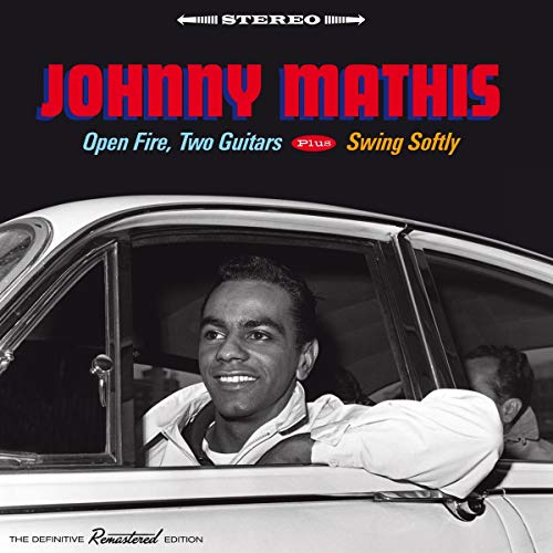 Johnny Mathis CD cover featuring a black-and-white photo of him in a car.