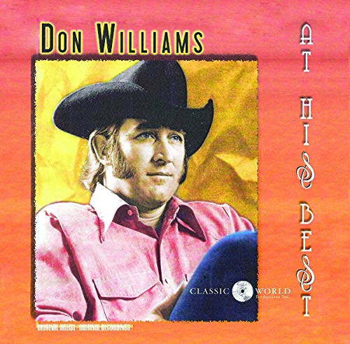 Don Williams in a cowboy hat on the album cover "At His Best".