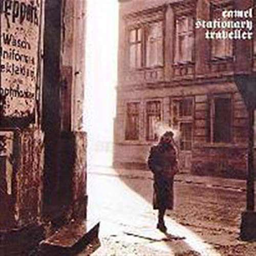 CD cover for Camel’s “Stationary Traveller” featuring a European street scene.