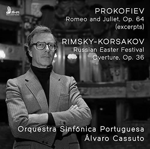 CD cover featuring conductor Álvaro Cassuto and composers Prokofiev, Rimsky-Korsakov.