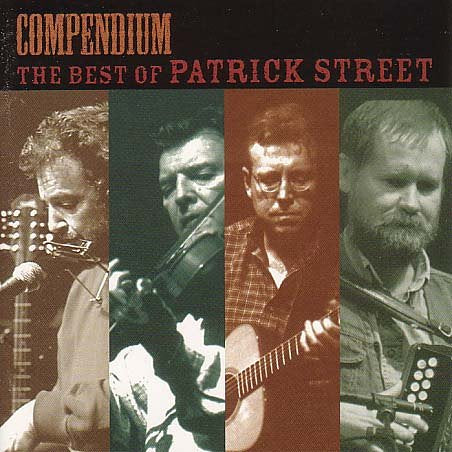 "CD cover with four monochrome images of musicians playing various instruments."