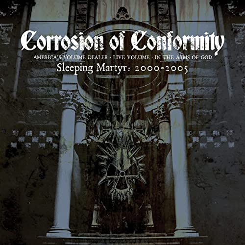 Corrosion of Conformity album cover: ornate architecture framing a central figure.