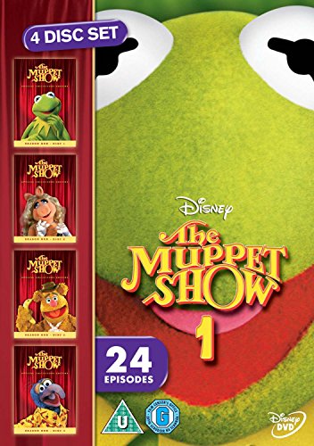 The Muppet Show Season 1 DVD, featuring Kermit, Miss Piggy, and Fozzie.