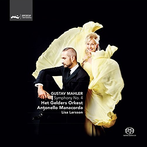 A man and woman in formal attire against a black background with white text overlay.