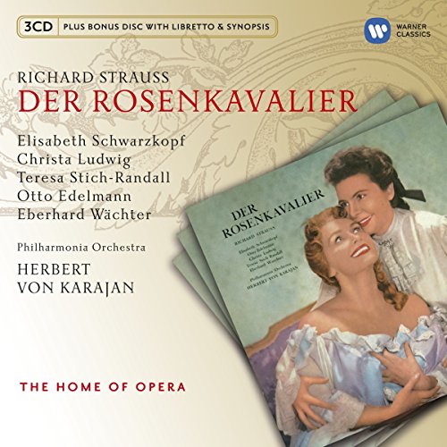 "CD cover featuring a man and woman in 18th-century attire, with opera title and names."