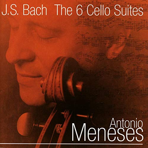 CD cover featuring a cellist’s face and musical score in orange tones.