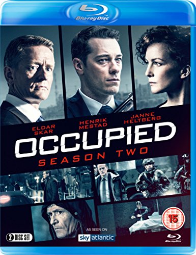 "Blu-ray case for 'Occupied Season 2' with actor images and title on the cover."