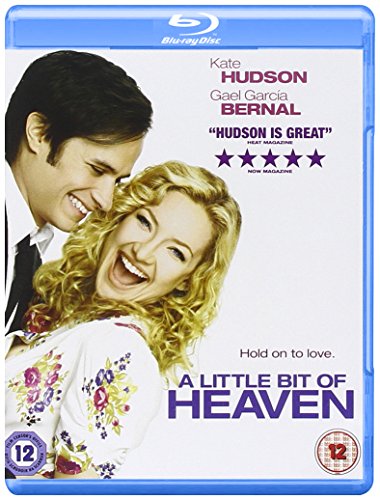 Blu-ray cover for “A Little Bit of Heaven” featuring Kate Hudson and Gael García Bernal.